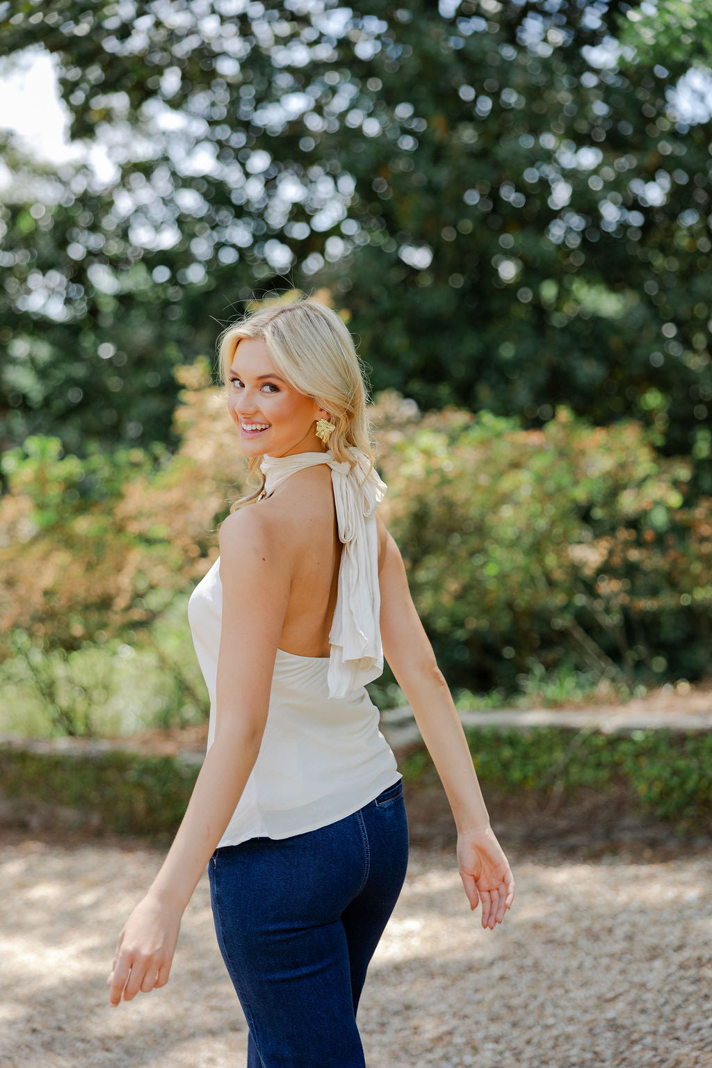 Hardware Detail Halter Top