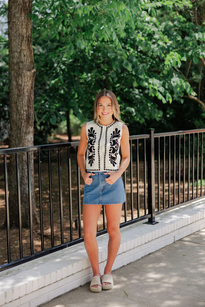 Embroidered Vest