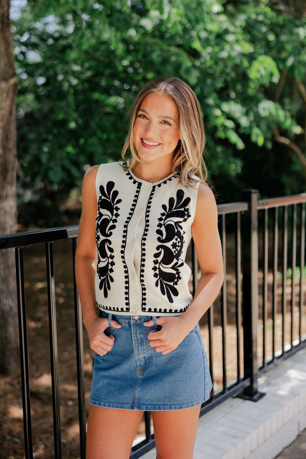 Embroidered Vest