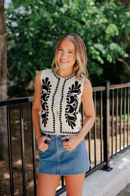 Embroidered Vest