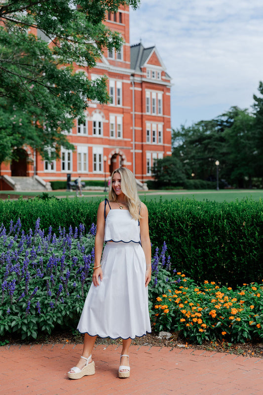 Scallop Hem Skirt