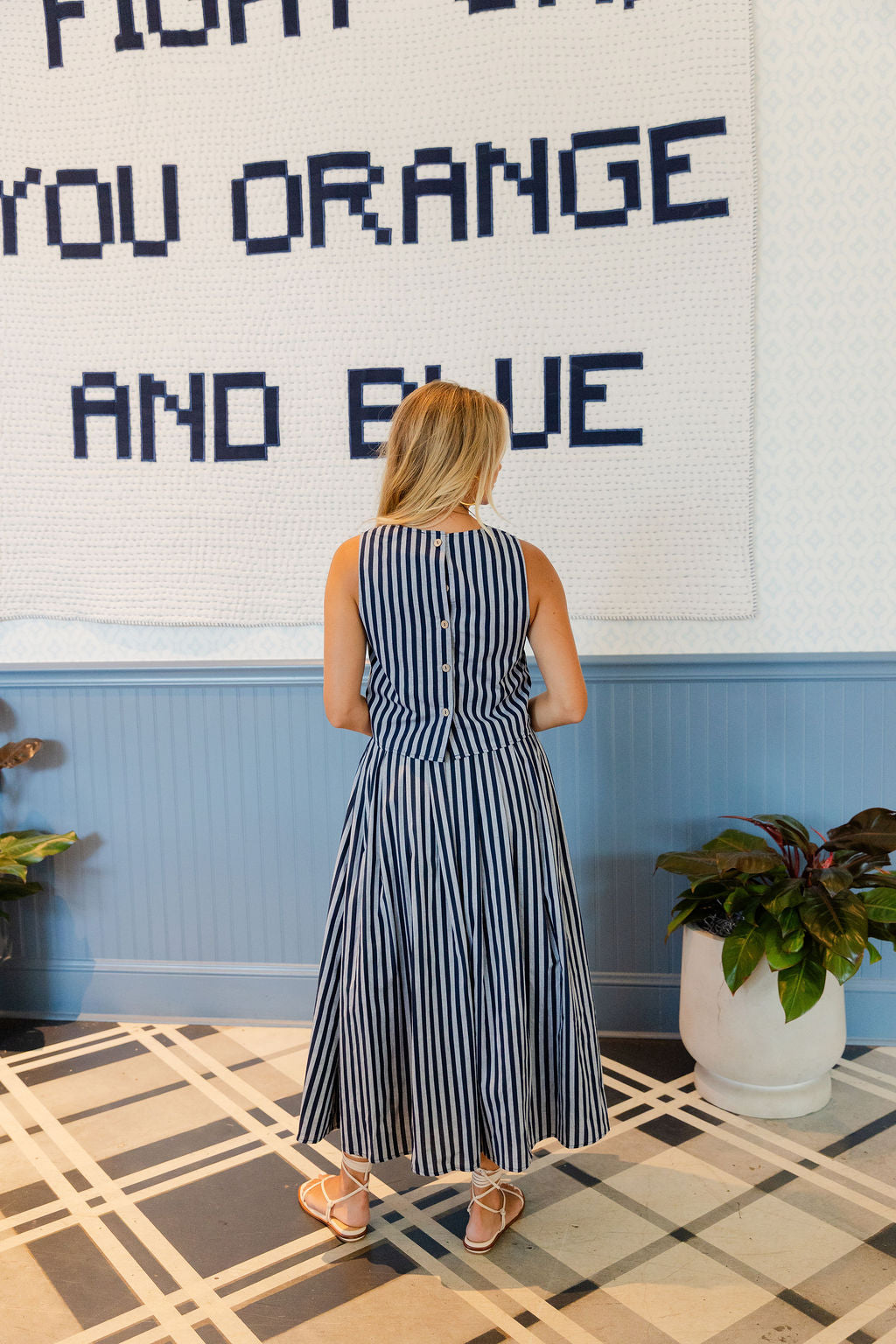 Striped Midi Skirt