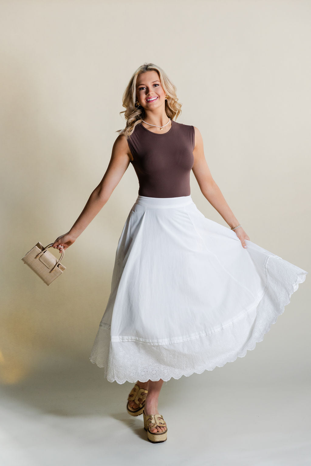 Flare Midi Skirt