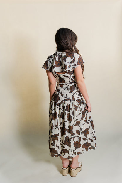 Taylor Flowy Wrap Midi Dress