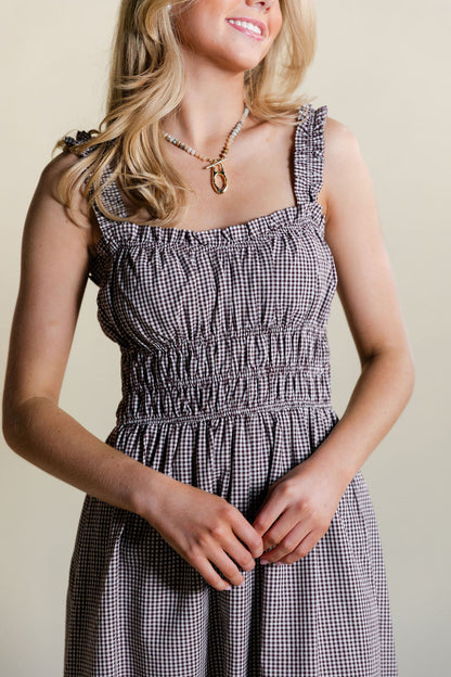 Gingham Maxi Dress