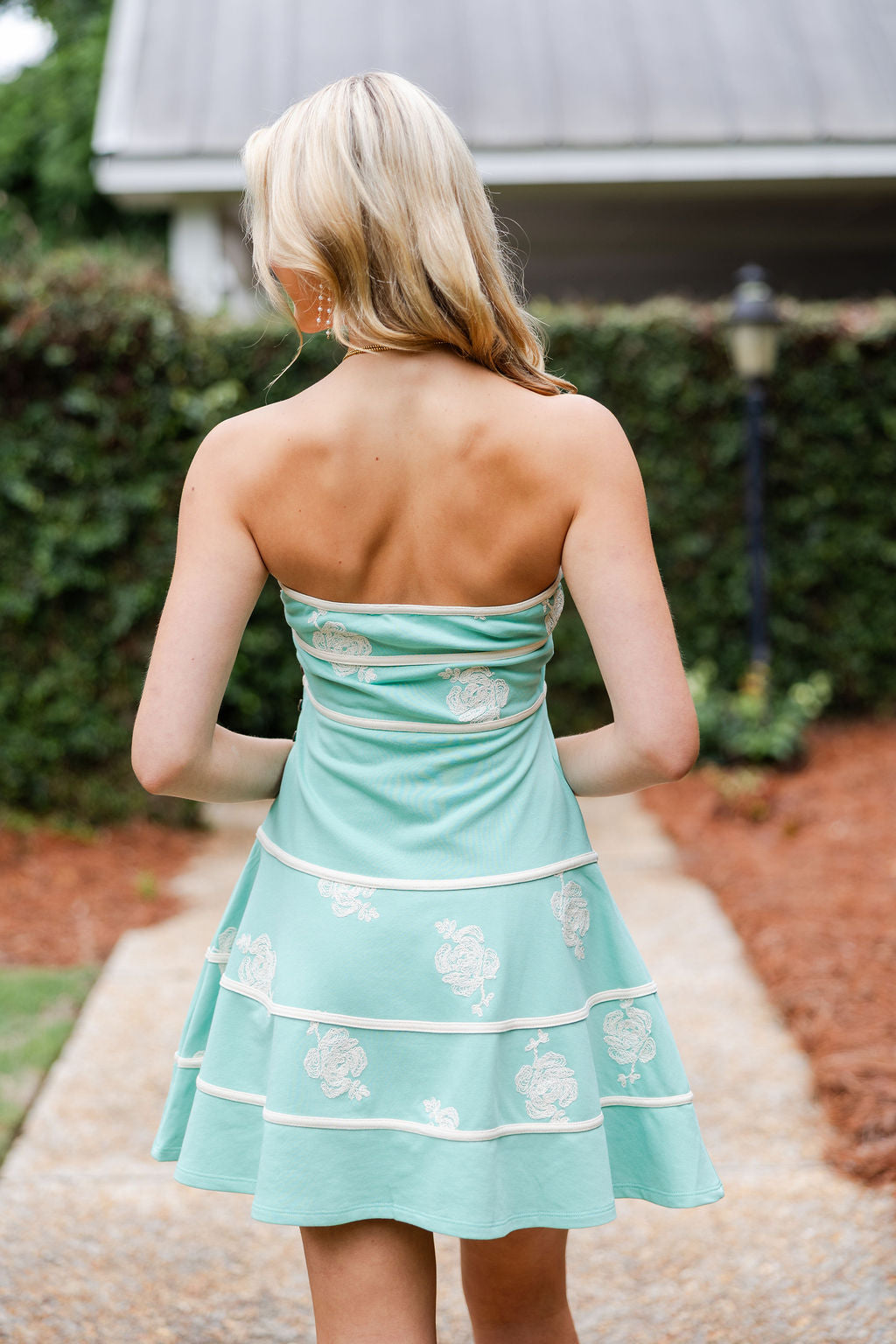 Embroidered Fit & Flare Dress