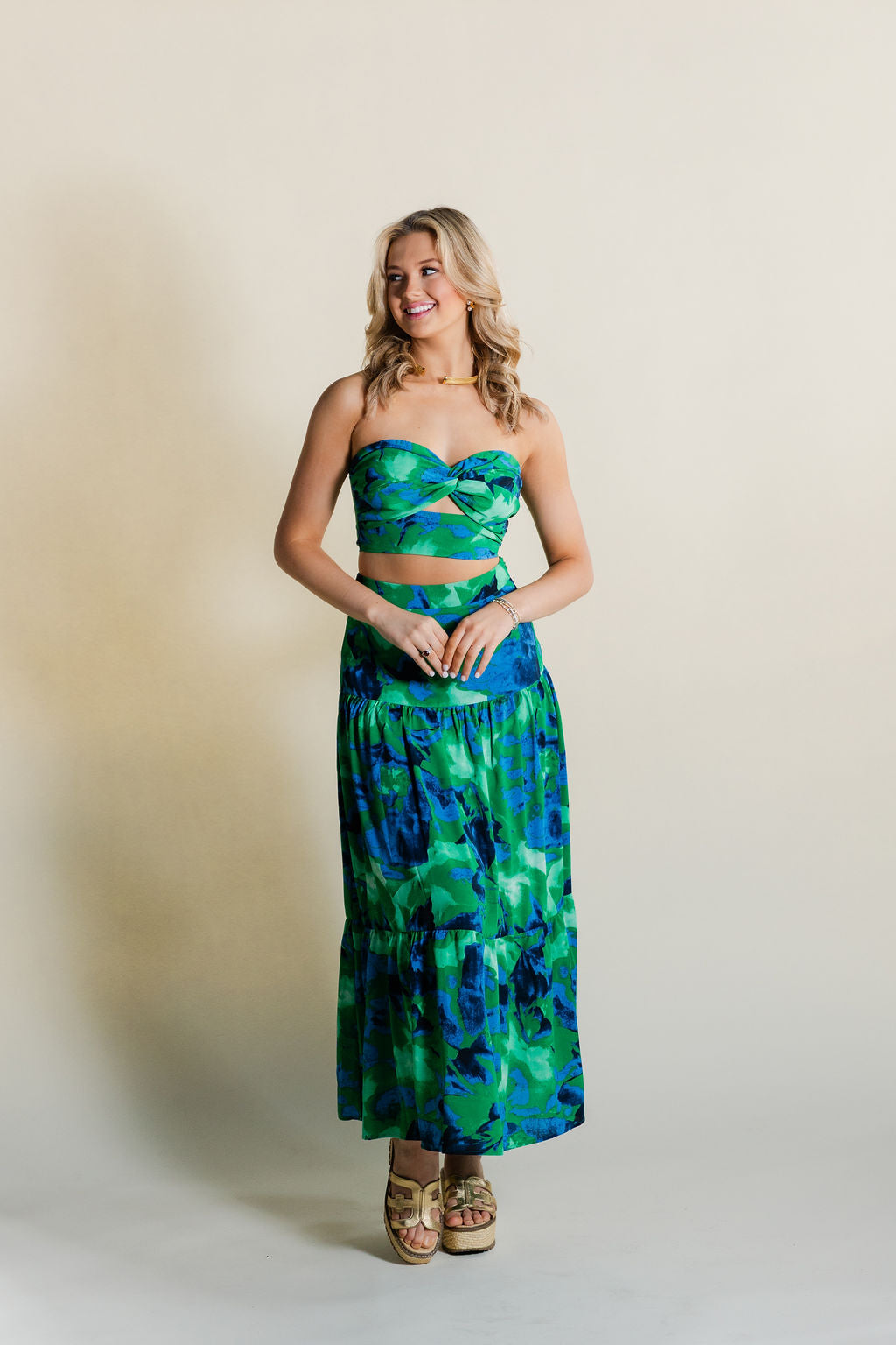 Twisted Bralette & Skirt Set