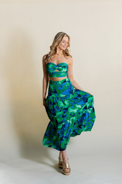 Twisted Bralette & Skirt Set