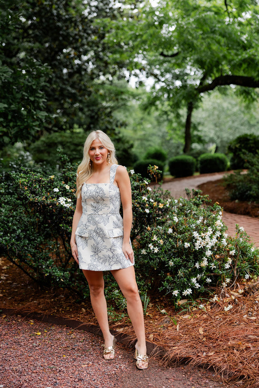 Jacquard Floral Dress