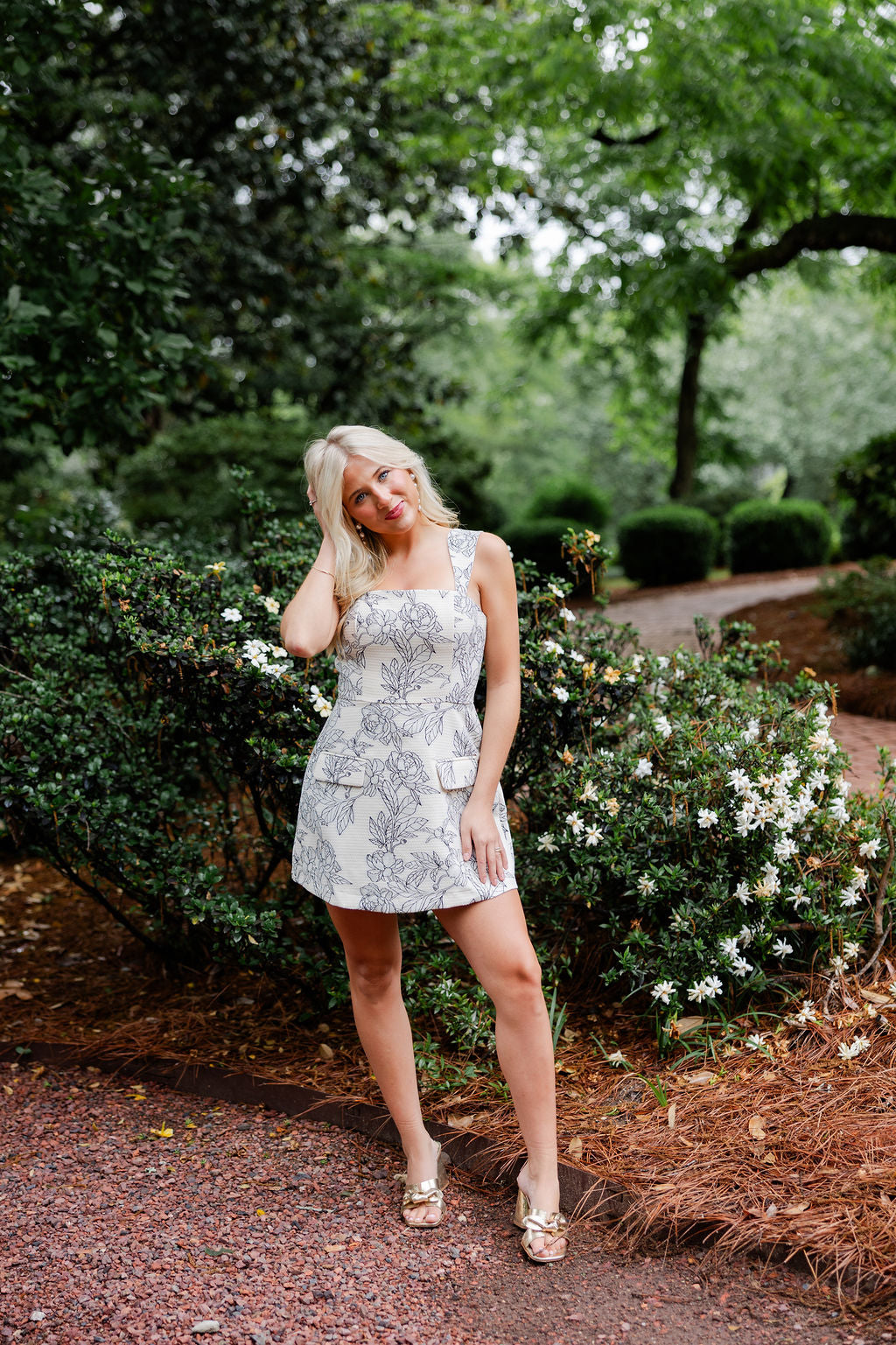 Jacquard Floral Dress