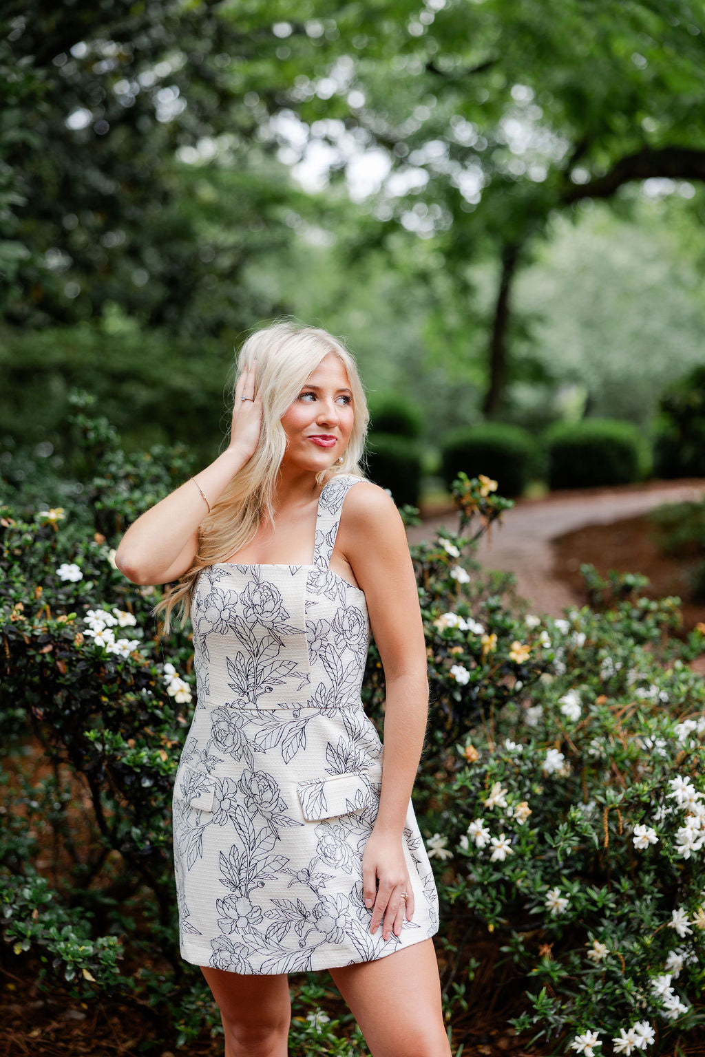 Jacquard Floral Dress