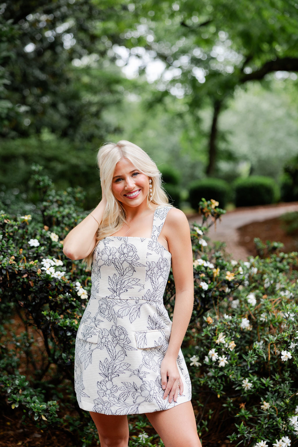 Jacquard Floral Dress