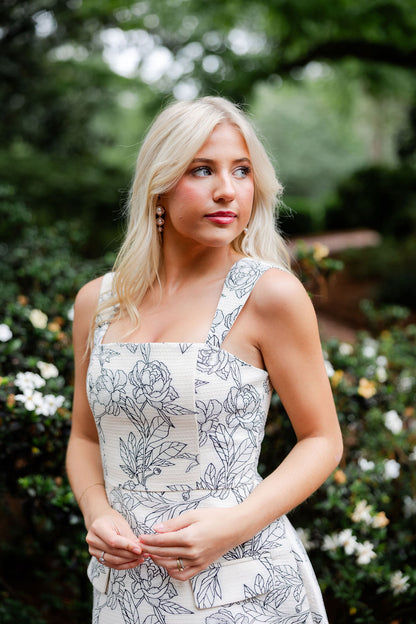 Jacquard Floral Dress