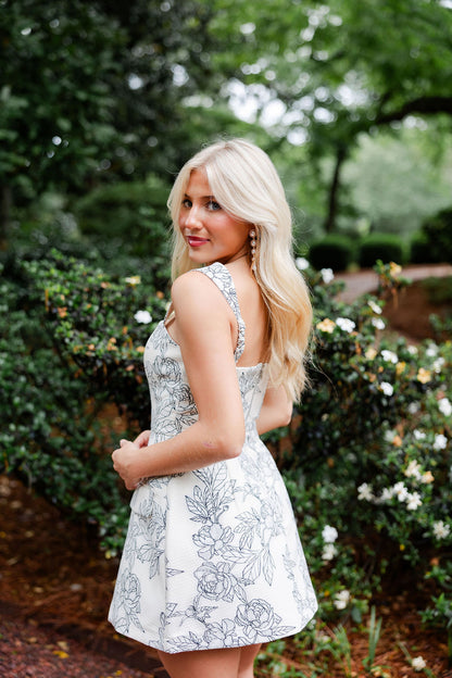 Jacquard Floral Dress