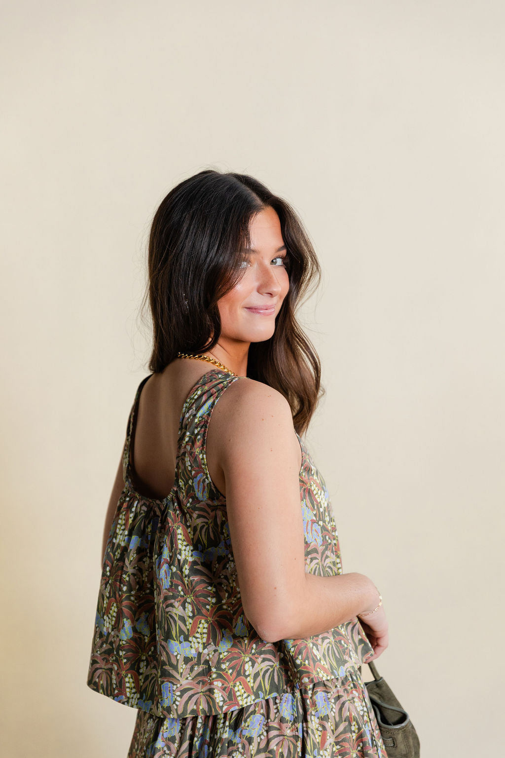 Top & Pleated Midi Skirt Set