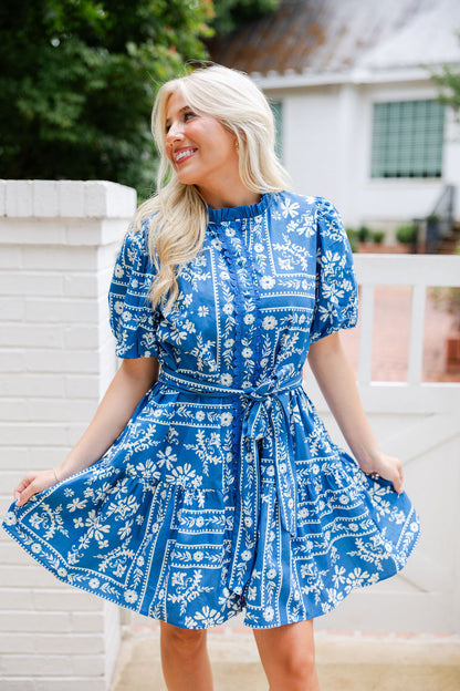 Bandana Print Mini Dress