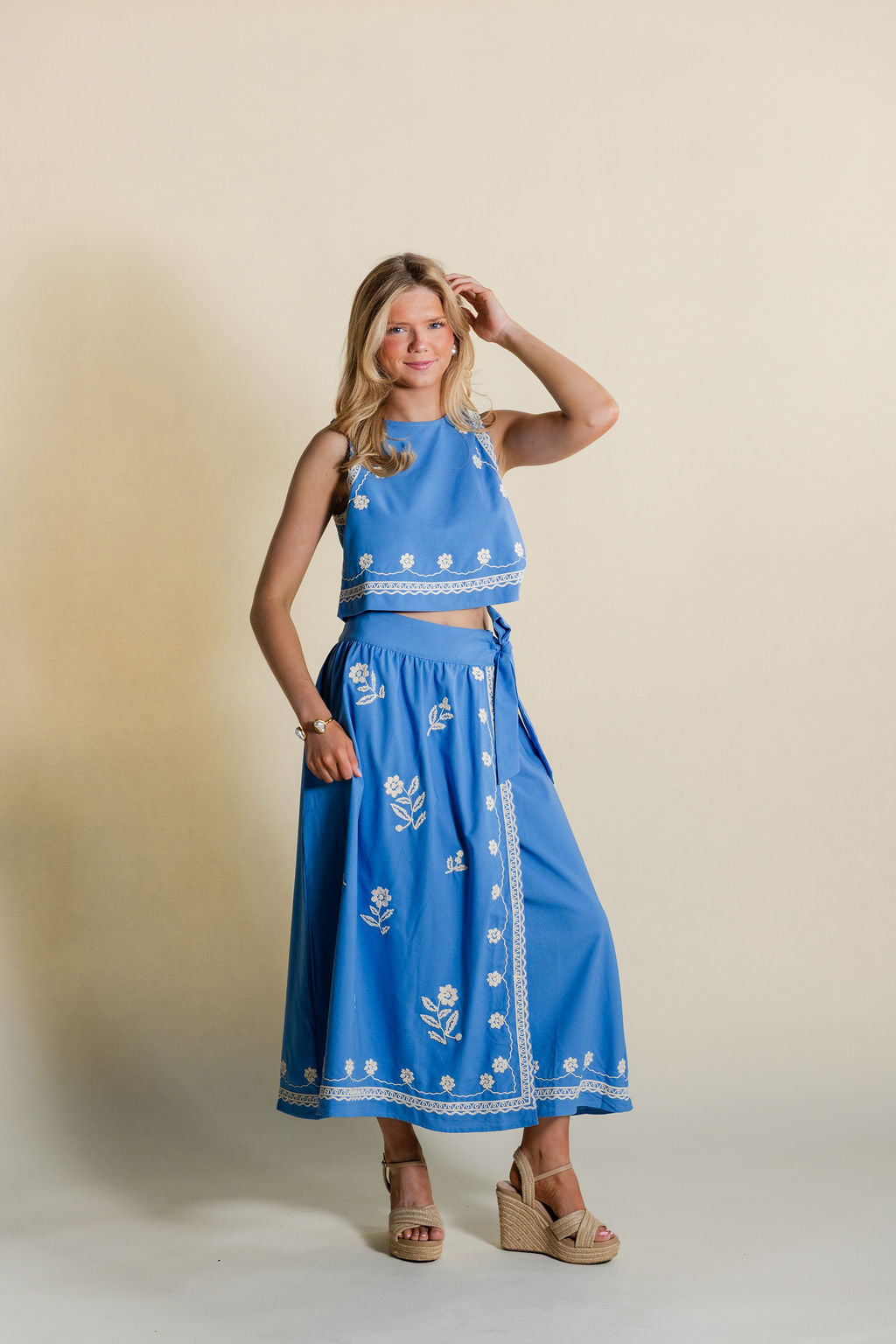 Embroidered Crop Top