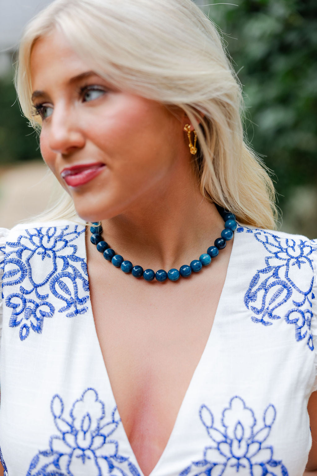 Carmella Embroidered Wrap Midi Dress