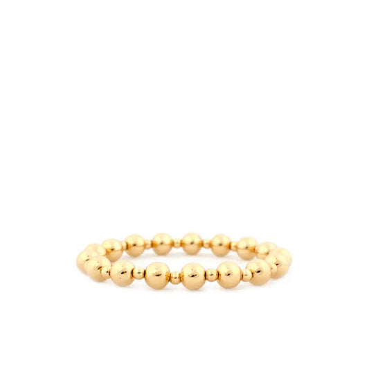 GOLD MULTI SIZE BEADED BALL BRACELET