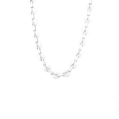 WHITE ANCHOR LINK NECKLACE