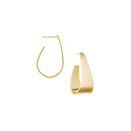 GOLD BRUSHED METAL GRADUATED OVAL HOOP