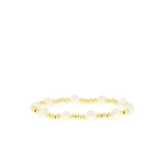 Beaded Ball Bracelet with Pearls