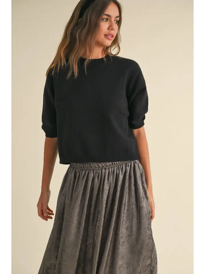 Short Sleeve Soft Sweater