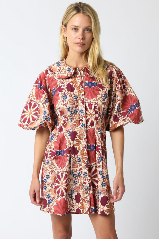 Nina Floral Balloon Dress