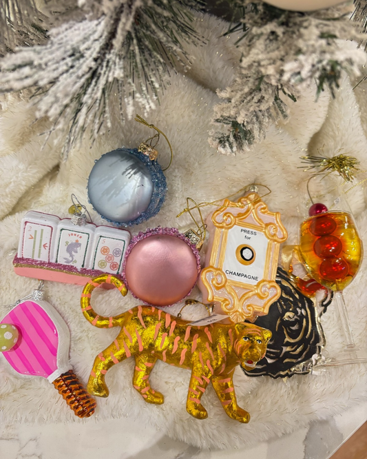 GOLD LEAF TIGERS ORNAMENT
