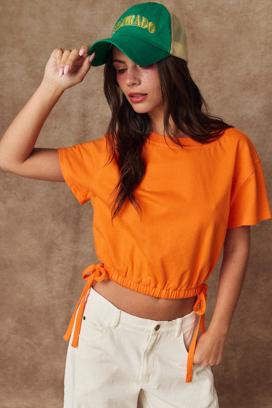 Side Tie Crew Tee