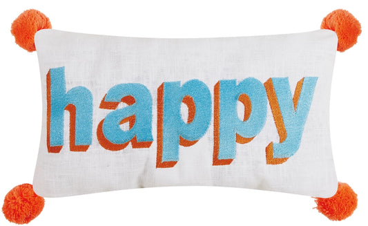 HAPPY POM POM PILLOW