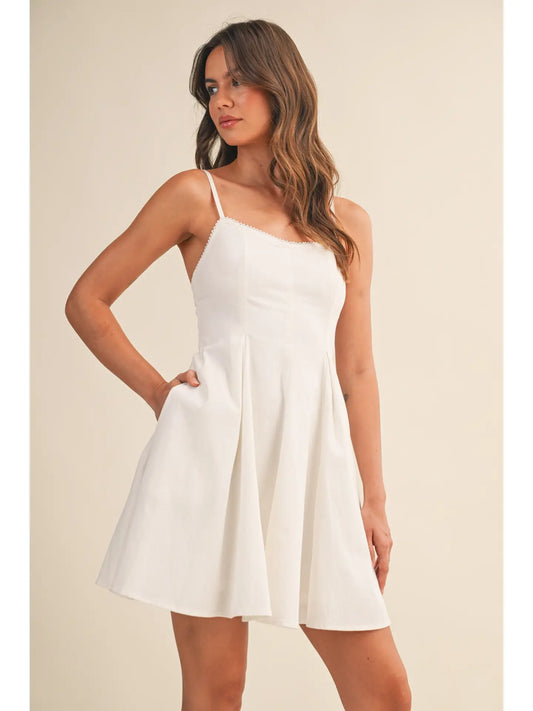 Stretch Picot Lace Mini Dress