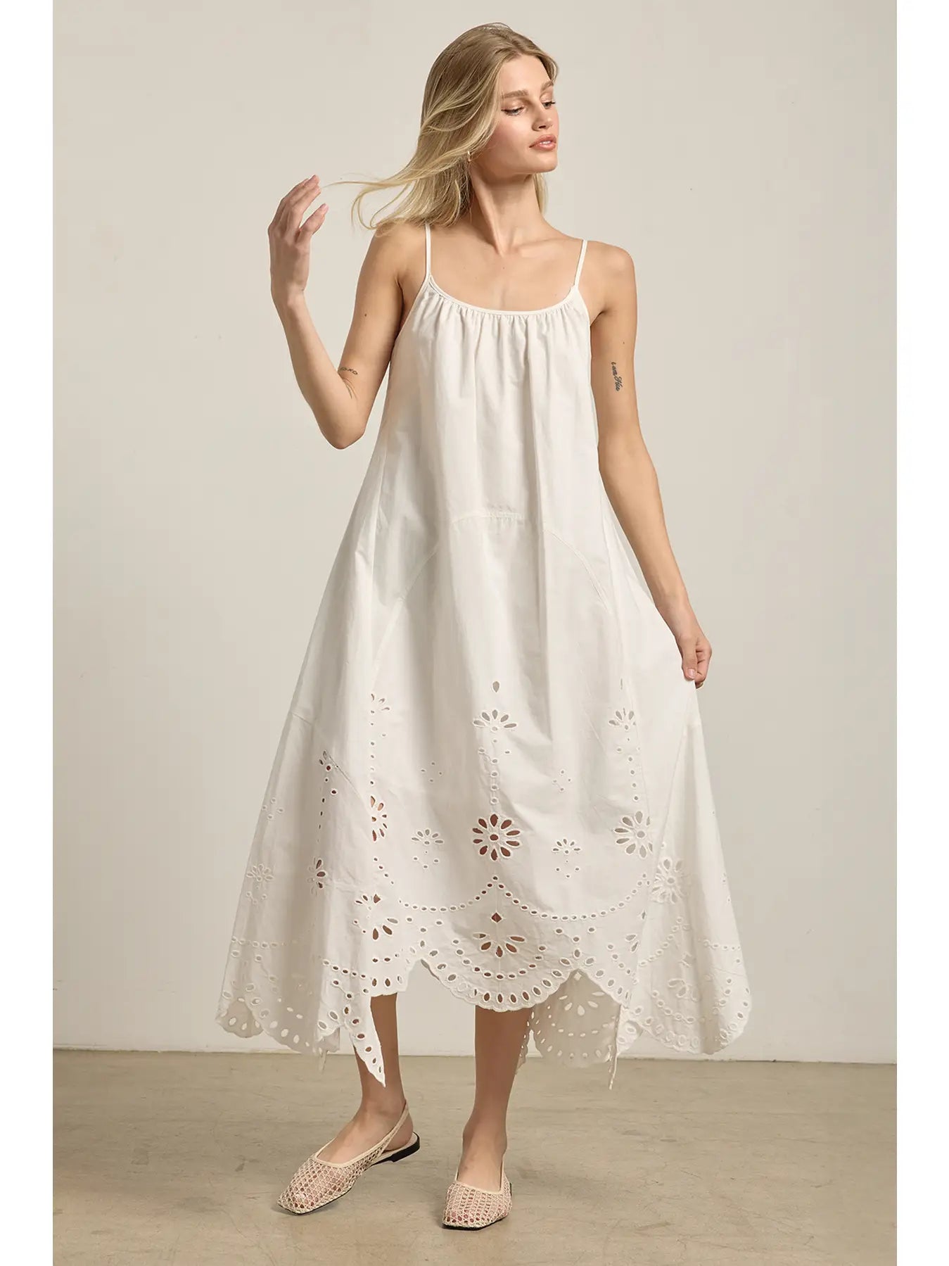 Embroidered Flowy Dress