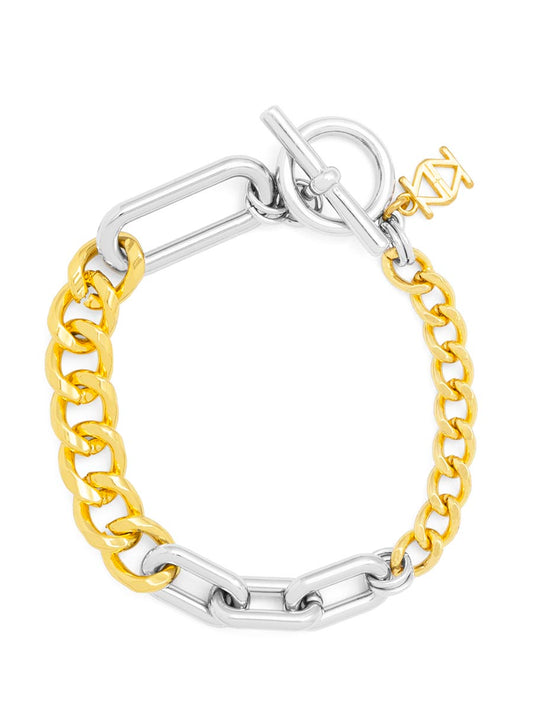 Two-tone Mixed Links Bracelet