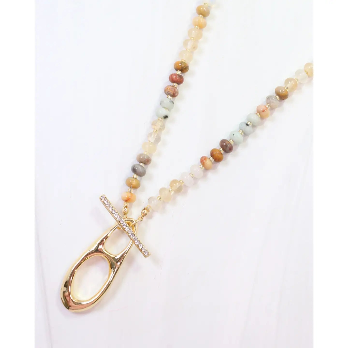 Rives Stone & Crystal Pendant Necklace