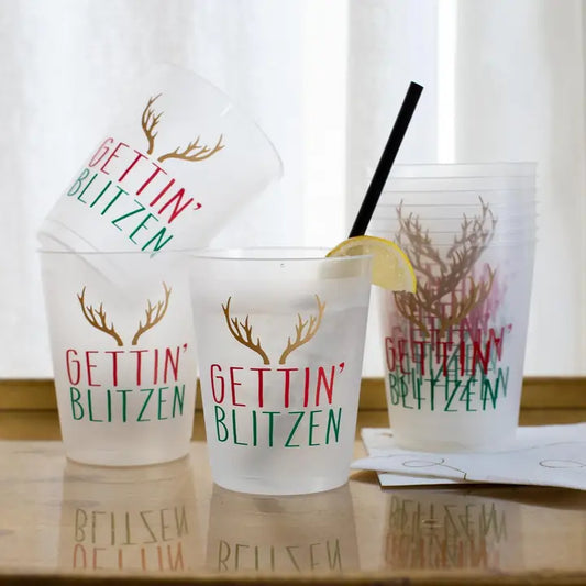 Holiday Frosted Party Cups