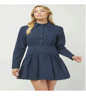 BUTTON DOWN SHIRT DRESS