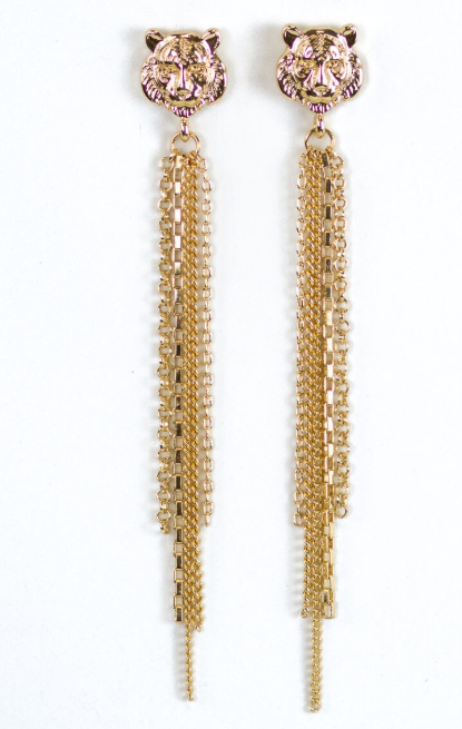 Tiger Dangle Earrings