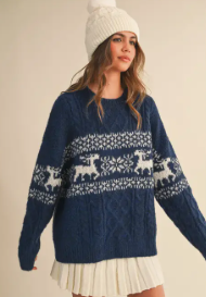 North Pattern Oversized Sweater