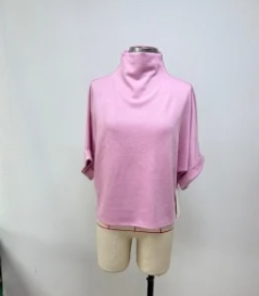 Relaxed Mock Neck Scuba Top