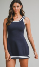 Scuba Contrast Trim Dress