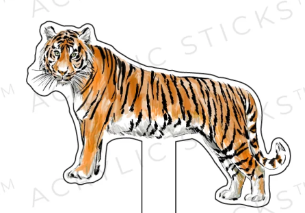 Wild Tiger Acrylic Framed Charcuterie Board