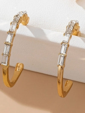 Baguette Stone Hoop
