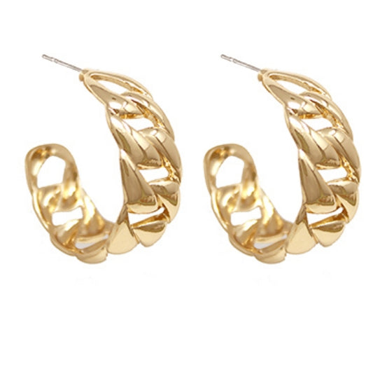 Bold Curb Chain Hoops