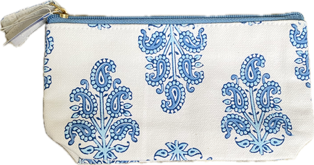 Blue Block Print Small Pouches