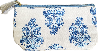 Blue Block Print Small Pouches