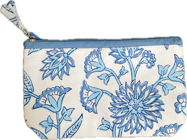 Blue Block Print Small Pouches