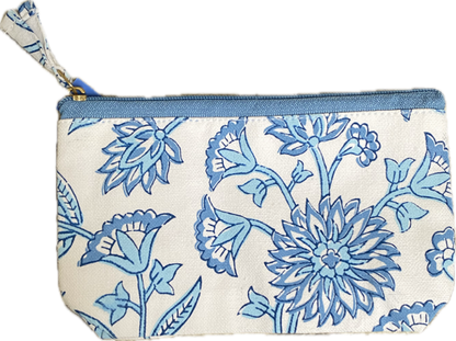 Blue Block Print Small Pouches