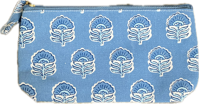 Blue Block Print Small Pouches