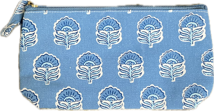 Blue Block Print Small Pouches